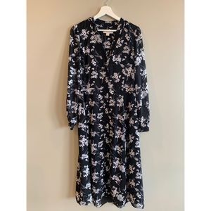 Michael Kors Floral Button Front Maxi Dress